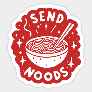 Funny Send Noods Ramen Noodle Design Sticker